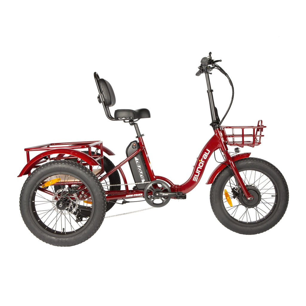 Eunorau NEW-TRIKE 2.0, 60-100 mile range, Adjustable Seat, Foldable, Front/Rear Cargo Carriers