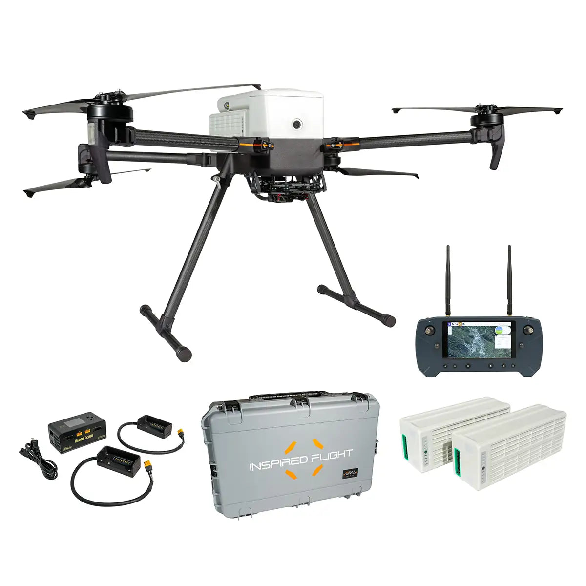 Inspired Flight Technologies - UAV Drone for professional Inspection, Mapping, Surveying - Inspired Flight IF800 Quadcopter with Blue Herelink GCS