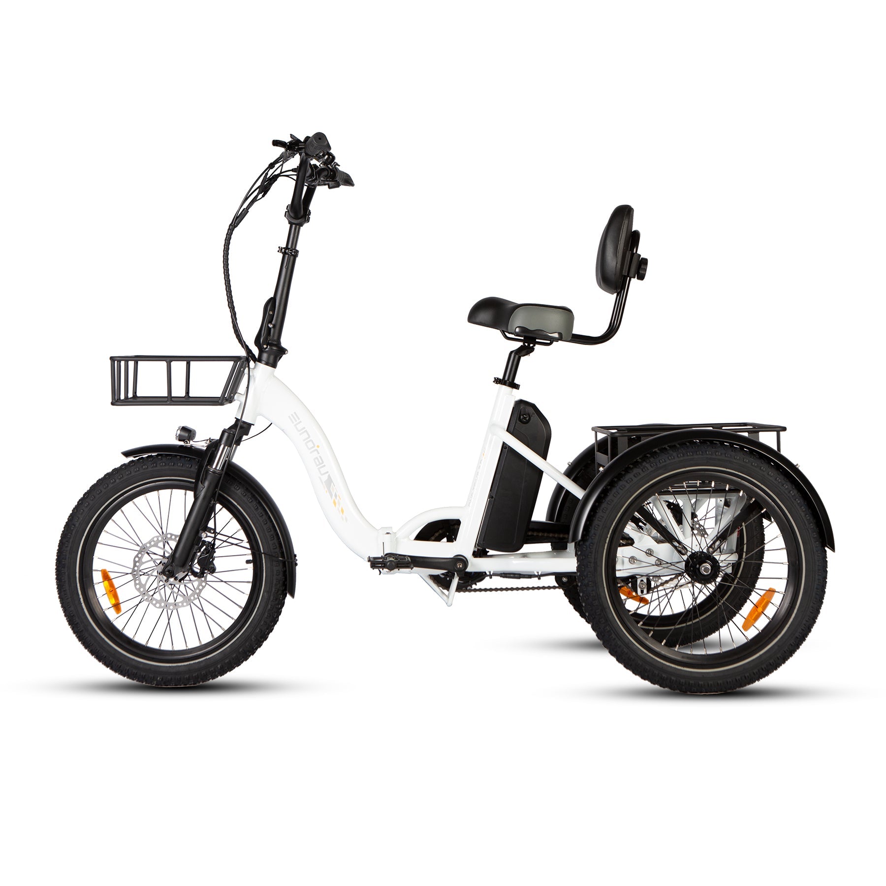 Eunorau Electric Tricycle ONE-TRIKE 2.0, 50 mile range, Adjustable Seat, Foldable, Front/Rear Cargo Carriers
