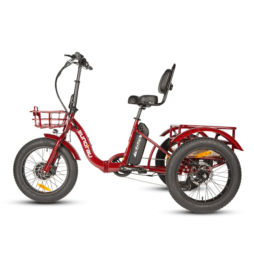 Eunorau NEW-TRIKE 2.0, 60-100 mile range, Adjustable Seat, Foldable, Front/Rear Cargo Carriers