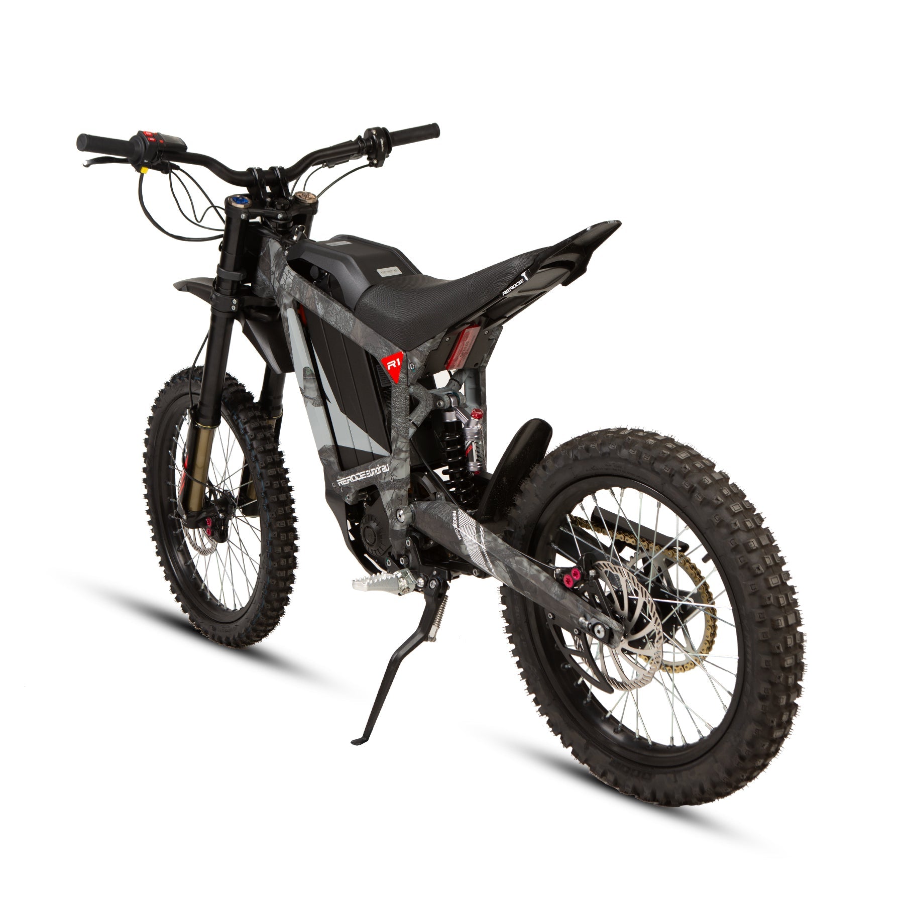 EUNORAU R1 Electric Dirt Bike, 72V4000W Middle Motor, Full Suspension