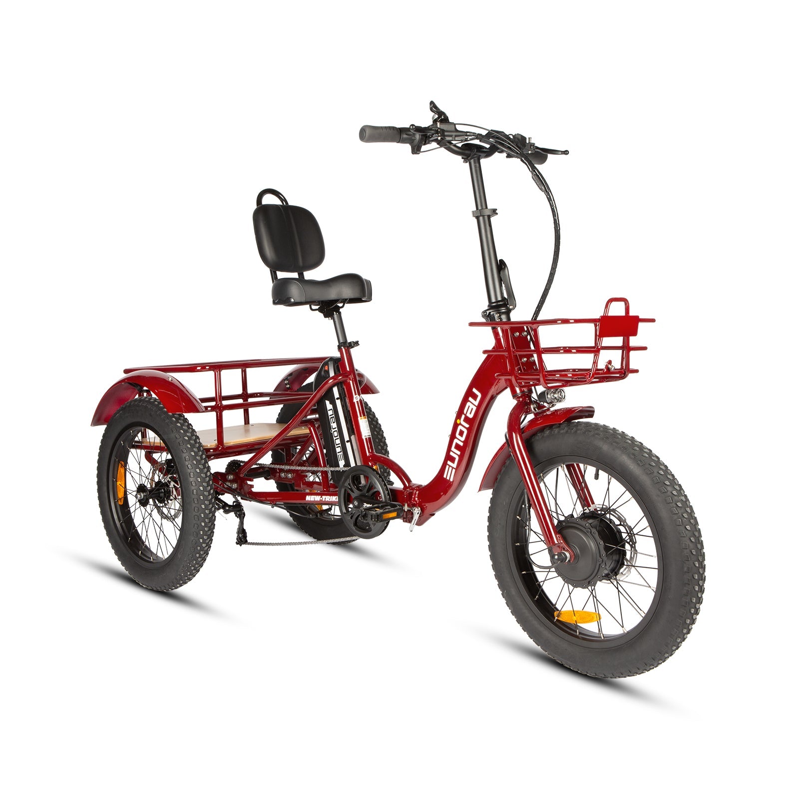 Eunorau NEW-TRIKE 2.0, 60-100 mile range, Adjustable Seat, Foldable, Front/Rear Cargo Carriers