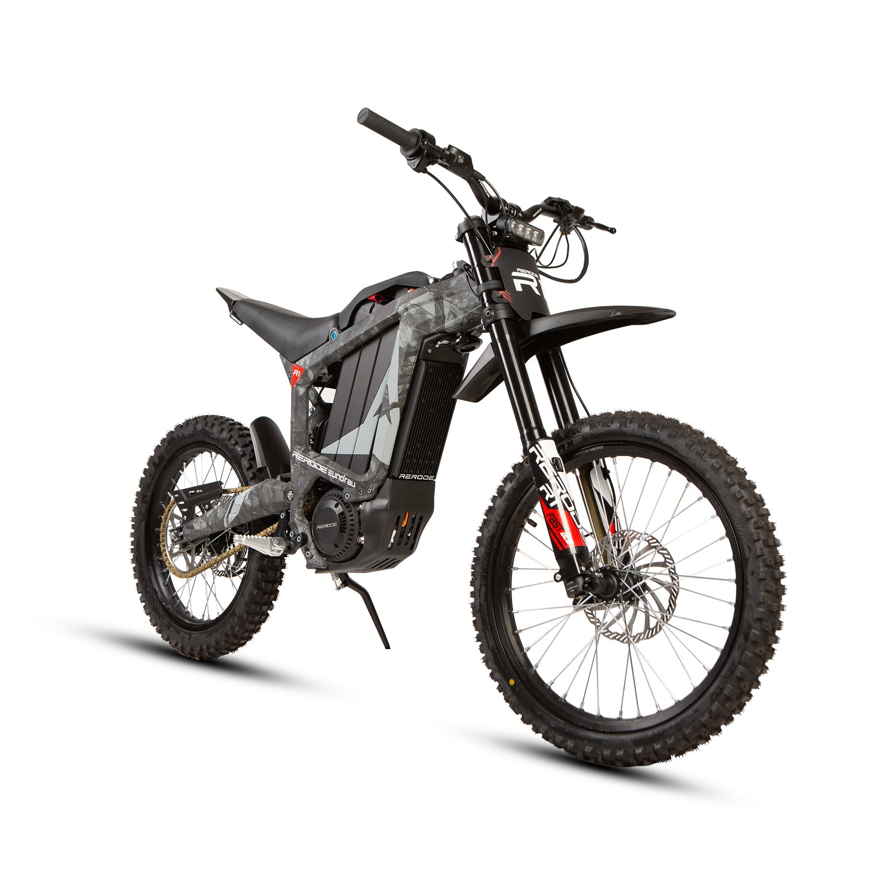 EUNORAU R1 Electric Dirt Bike, 72V4000W Middle Motor, Full Suspension