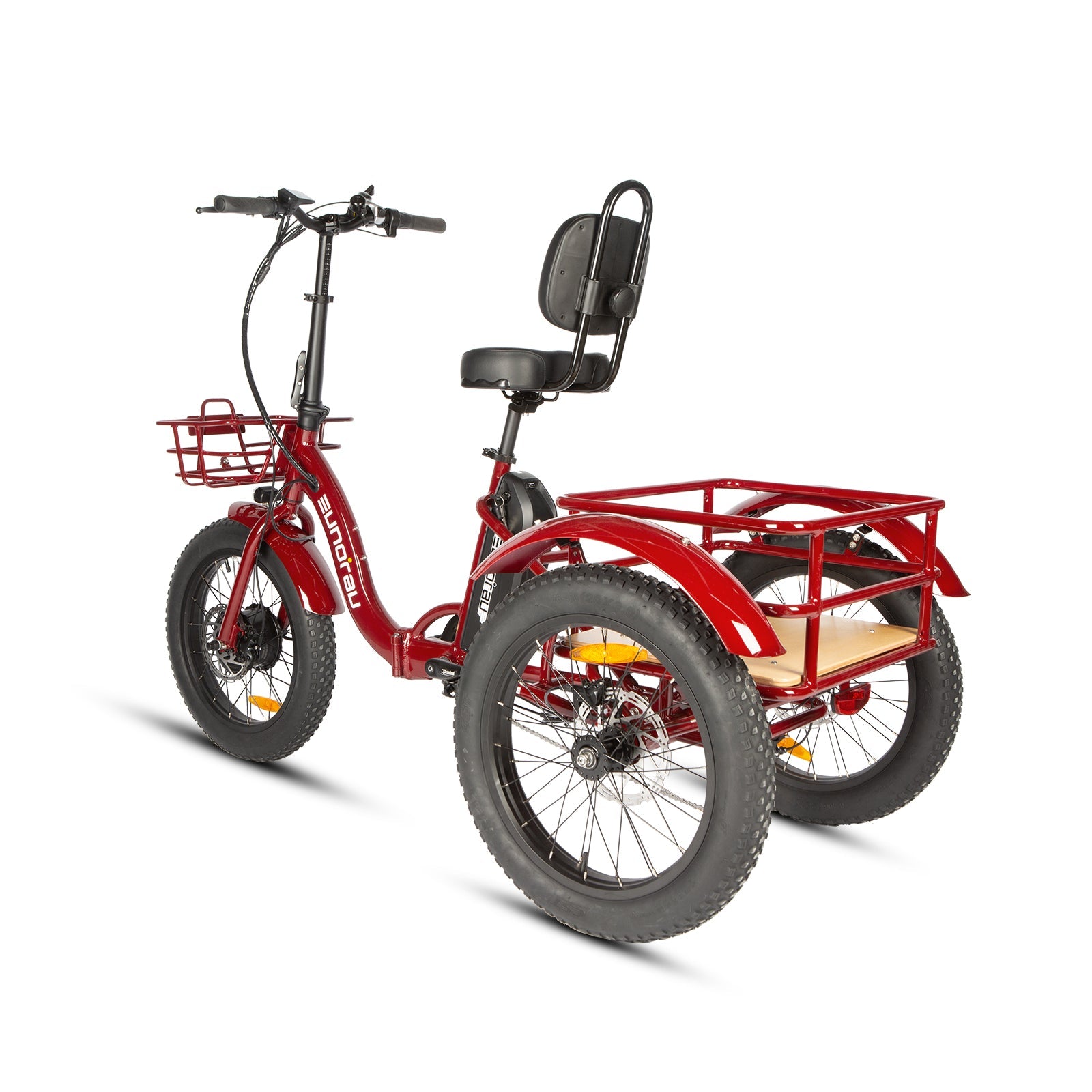 Eunorau NEW-TRIKE 2.0, 60-100 mile range, Adjustable Seat, Foldable, Front/Rear Cargo Carriers