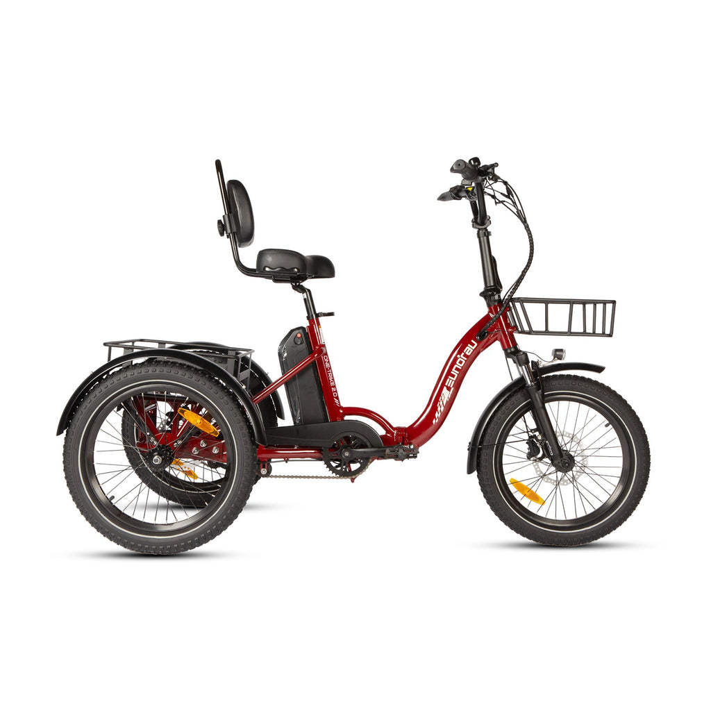 Eunorau Electric Tricycle ONE-TRIKE 2.0, 50 mile range, Adjustable Seat, Foldable, Front/Rear Cargo Carriers