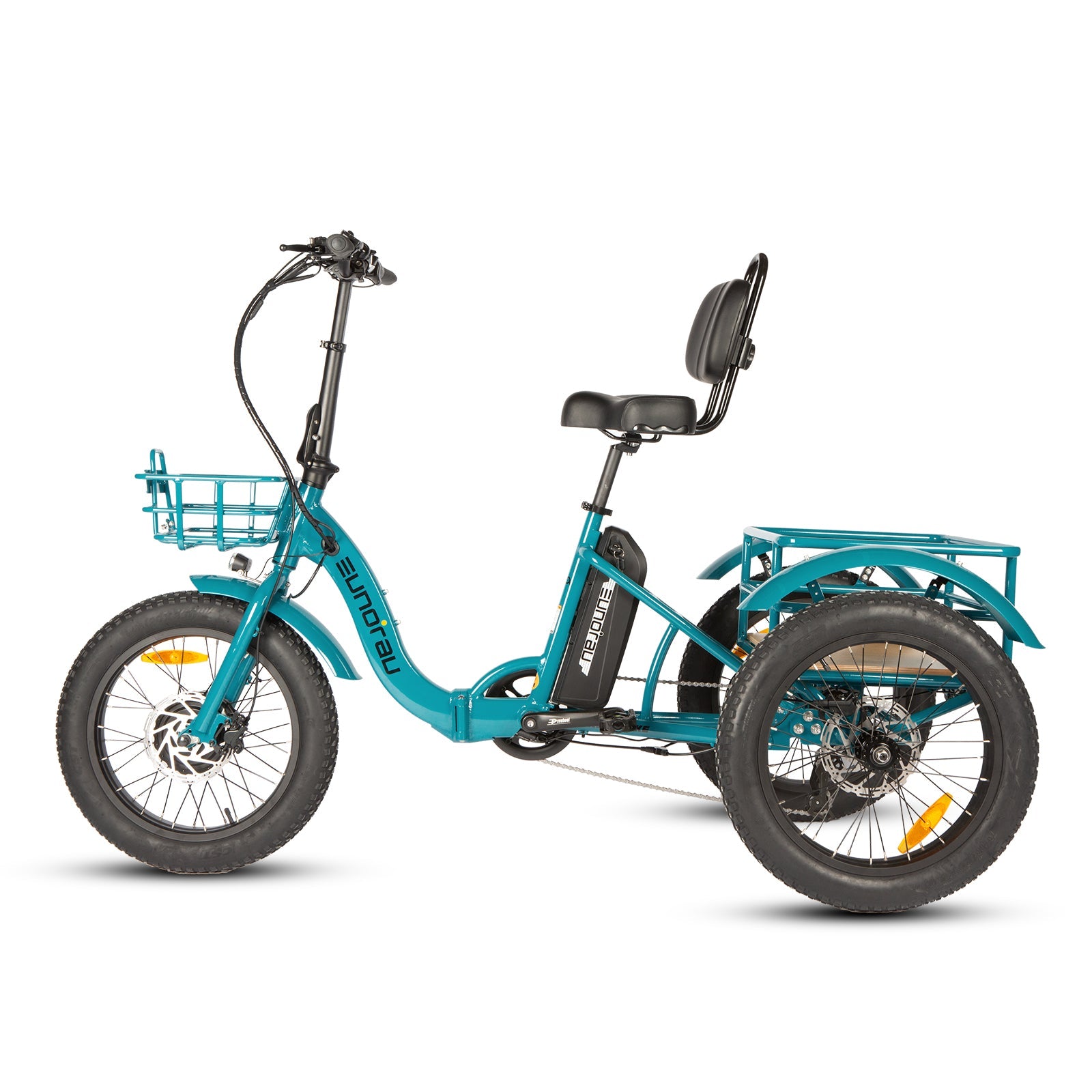 Eunorau NEW-TRIKE 2.0, 60-100 mile range, Adjustable Seat, Foldable, Front/Rear Cargo Carriers