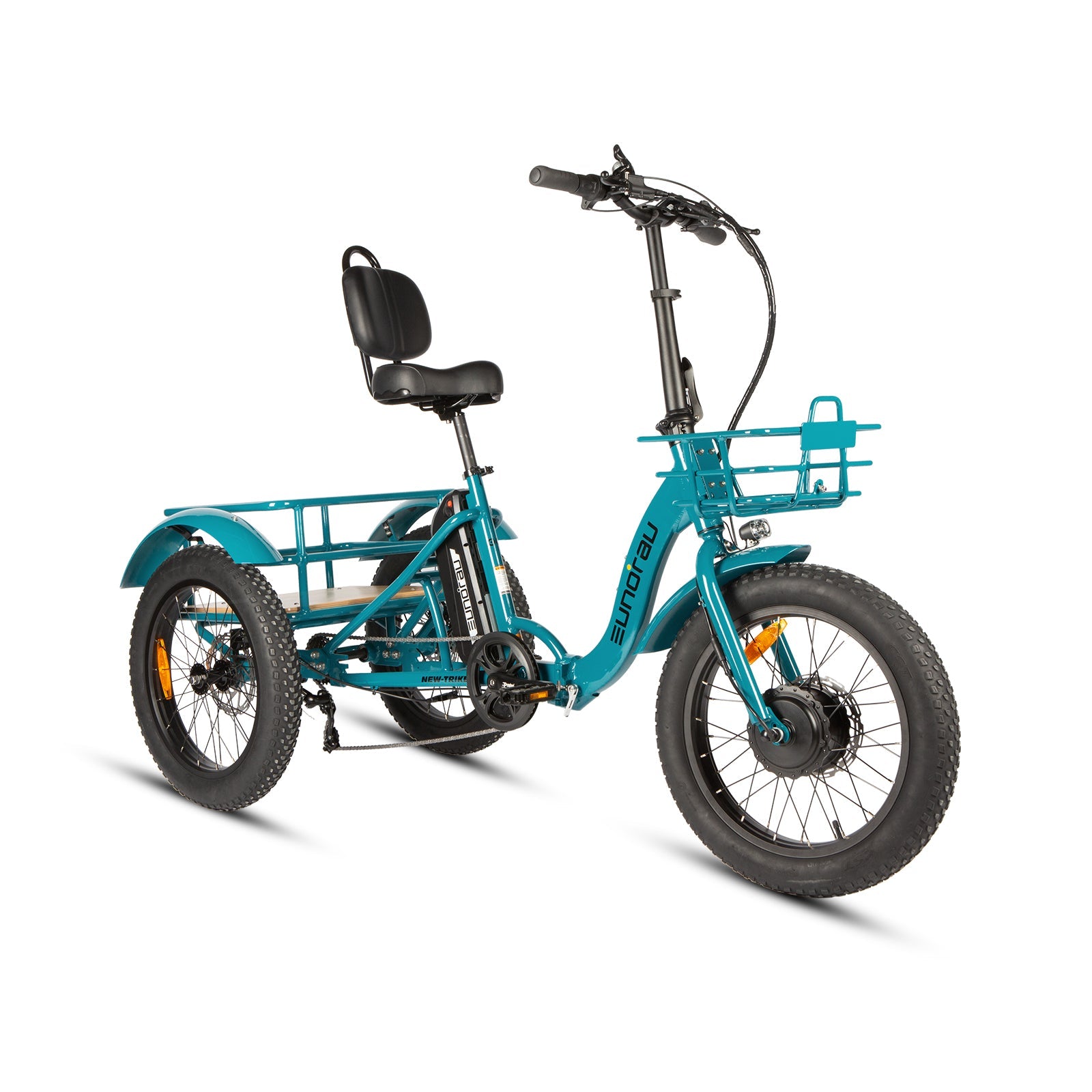 Eunorau NEW-TRIKE 2.0, 60-100 mile range, Adjustable Seat, Foldable, Front/Rear Cargo Carriers