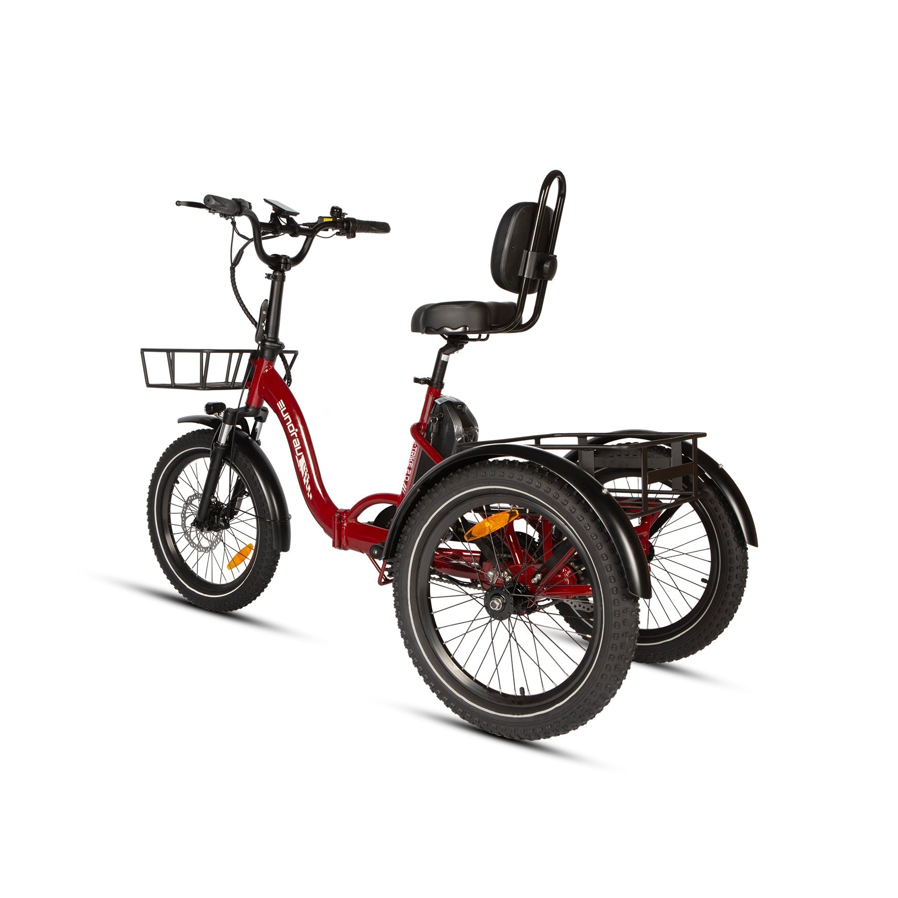 Eunorau Electric Tricycle ONE-TRIKE 2.0, 50 mile range, Adjustable Seat, Foldable, Front/Rear Cargo Carriers