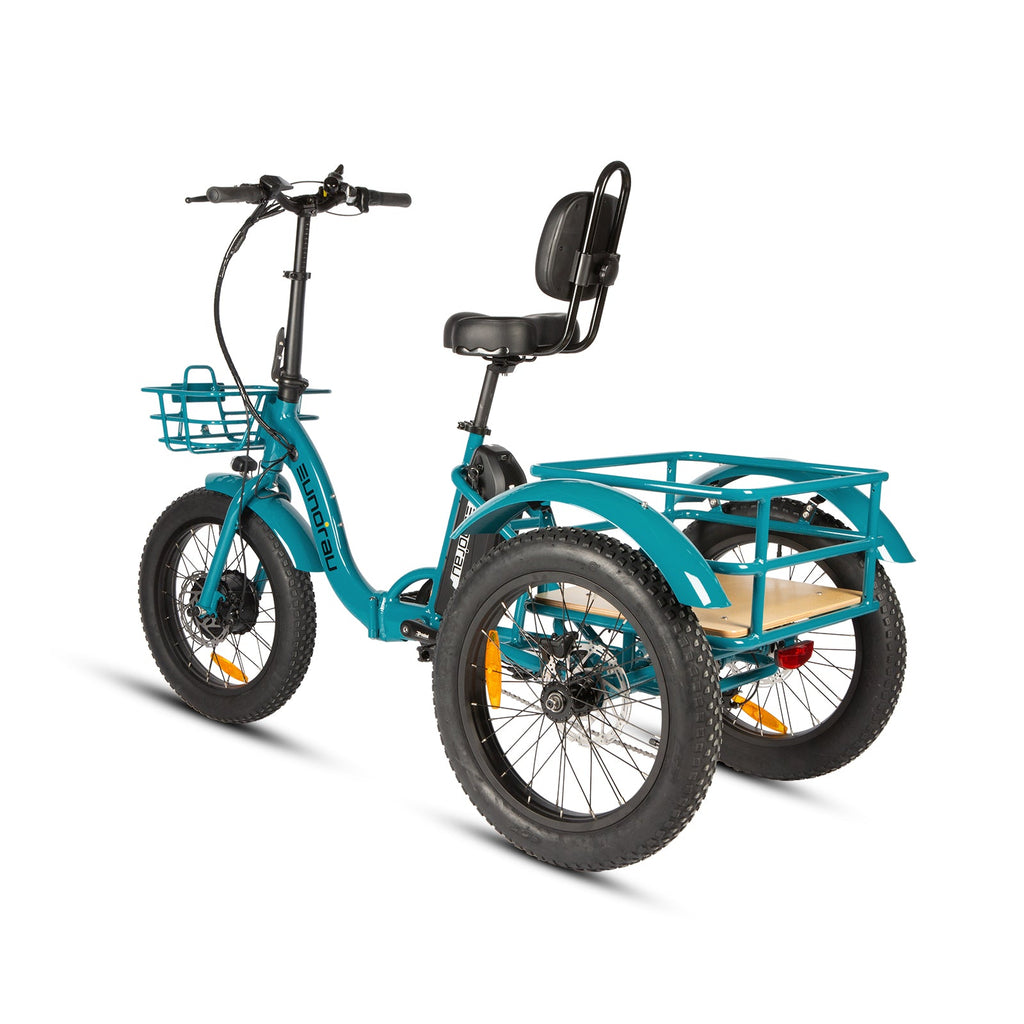 Eunorau NEW-TRIKE 2.0, 60-100 mile range, Adjustable Seat, Foldable, Front/Rear Cargo Carriers