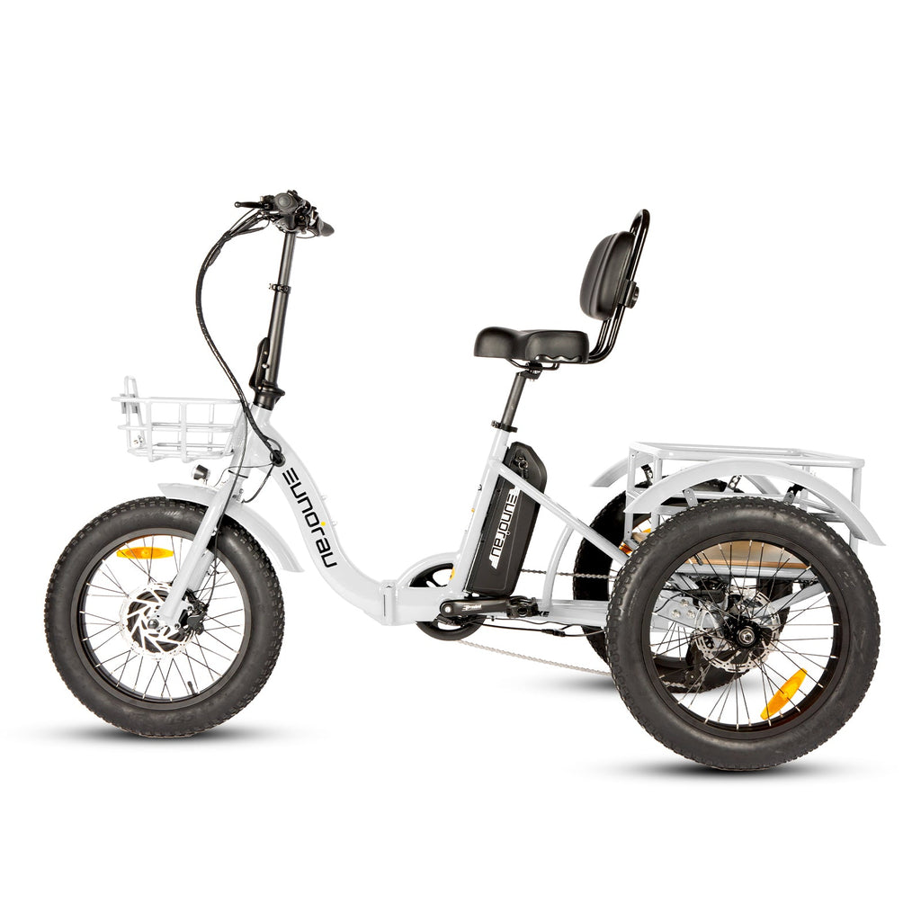 Eunorau NEW-TRIKE 2.0, 60-100 mile range, Adjustable Seat, Foldable, Front/Rear Cargo Carriers