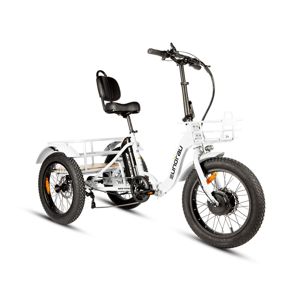 Eunorau NEW-TRIKE 2.0, 60-100 mile range, Adjustable Seat, Foldable, Front/Rear Cargo Carriers