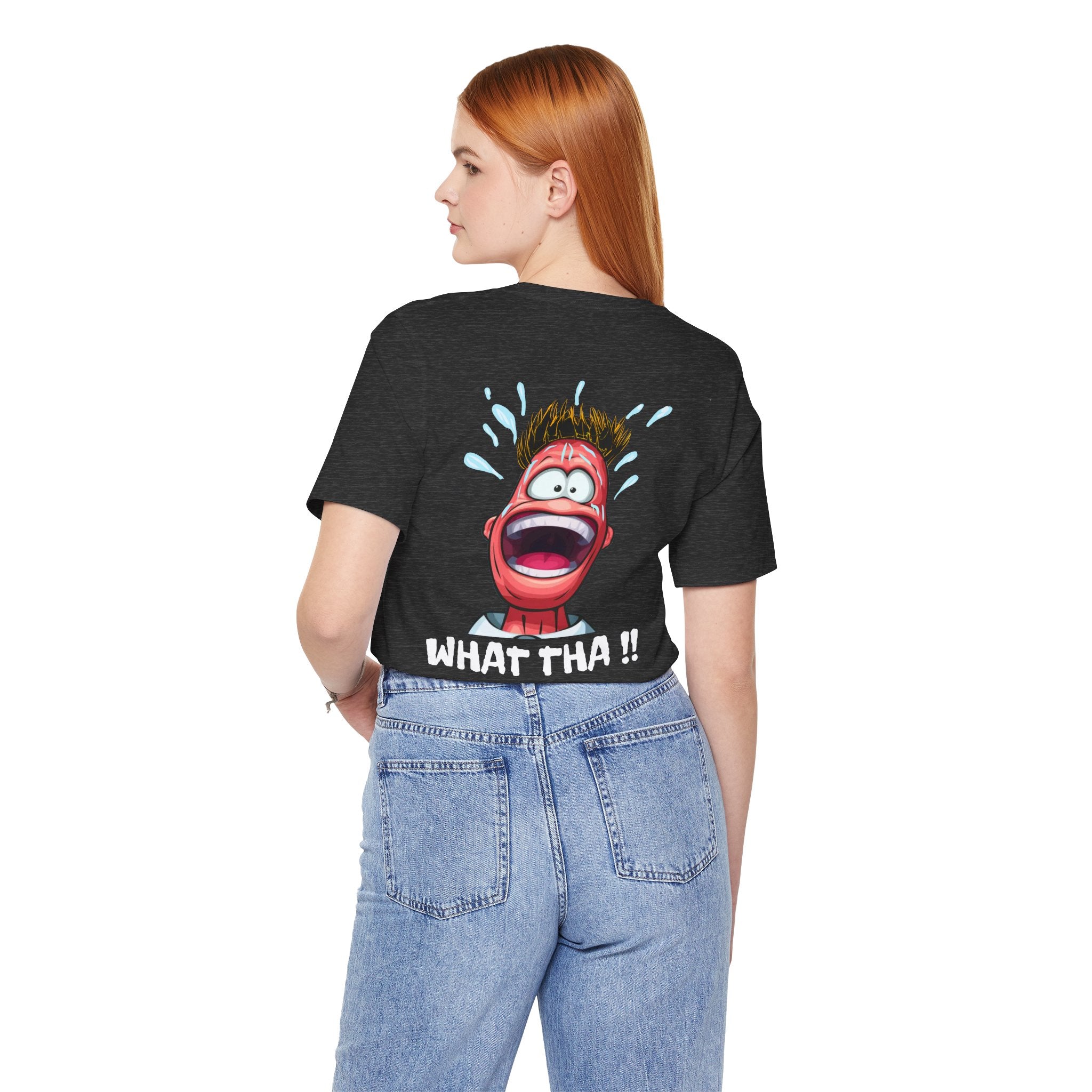 Screaming Cartoon Face T‑Shirt – Funny Shocked Character Graphic Tee