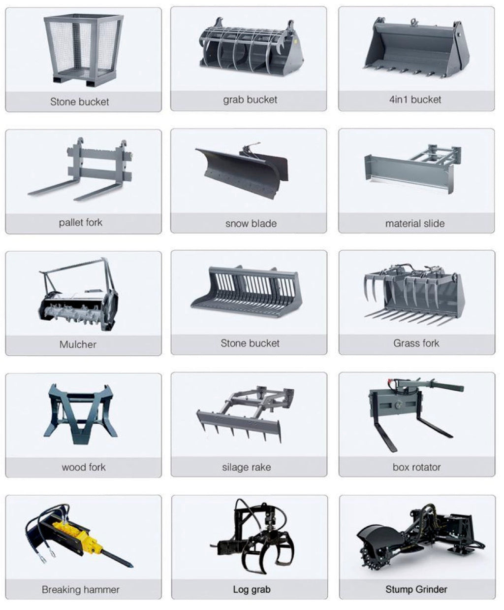 Full Battery Mini-Track Loader Skid Steer 72V 16.4kWh Lithium Battery, 2000 lbs. capacity, Various attachment options