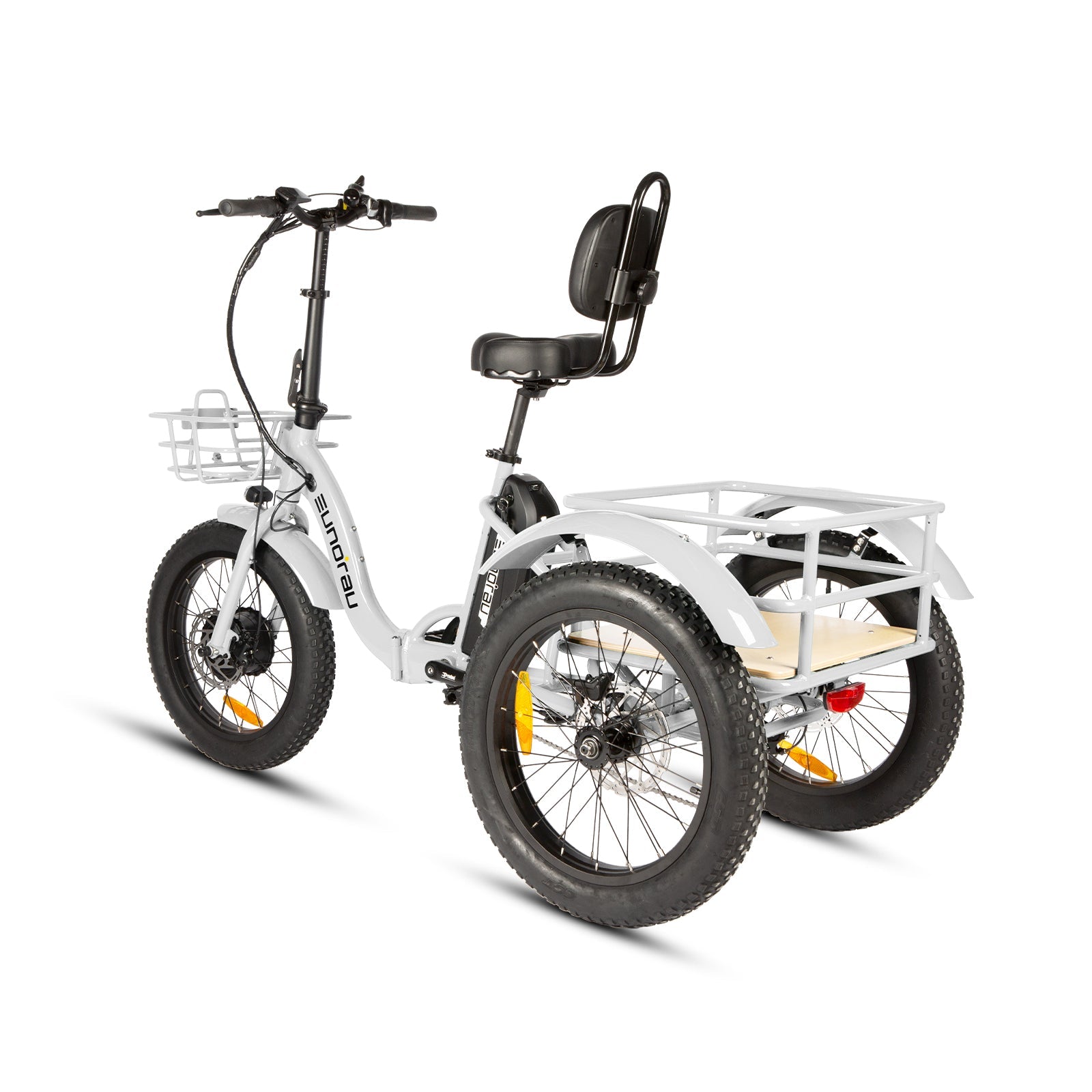 Eunorau NEW-TRIKE 2.0, 60-100 mile range, Adjustable Seat, Foldable, Front/Rear Cargo Carriers