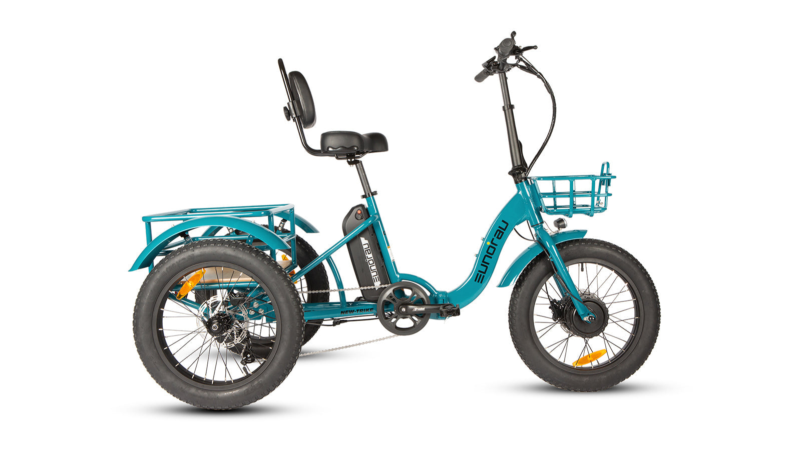 Eunorau NEW-TRIKE 2.0, 60-100 mile range, Adjustable Seat, Foldable, Front/Rear Cargo Carriers