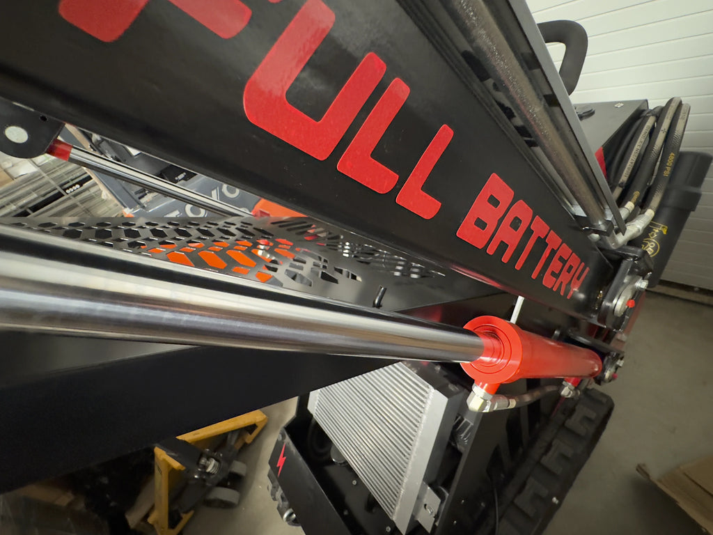 Full Battery Mini-Track Loader Skid Steer 72V 16.4kWh Lithium Battery, 2000 lbs. capacity, Various attachment options