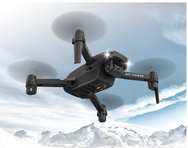 Drone, Mini-drone, SkyViewer, Foldable, 4K hi-def Dual Camera (optional) with controller and carry bag