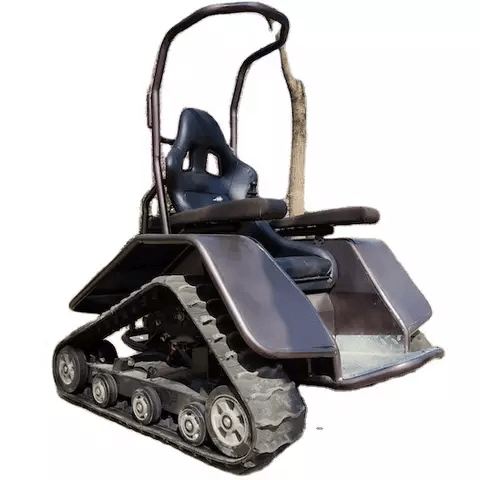 All-Terrain Powered Tracked Wheelchair with Electric Motor