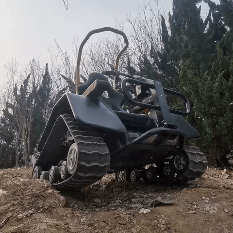 All-Terrain Powered Tracked Wheelchair with Electric Motor