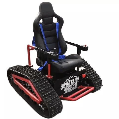 All-Terrain Powered Tracked Wheelchair with Electric Motor
