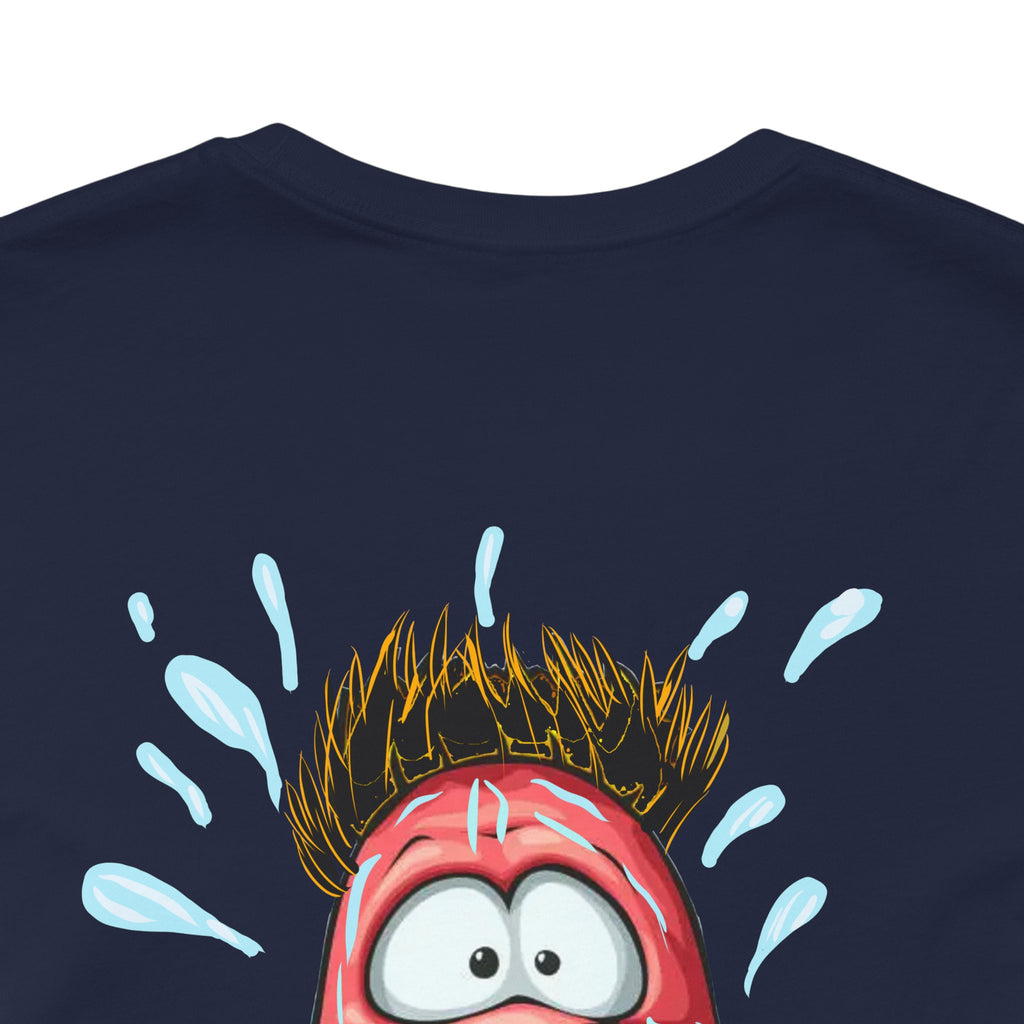 Screaming Cartoon Face T‑Shirt – Funny Shocked Character Graphic Tee