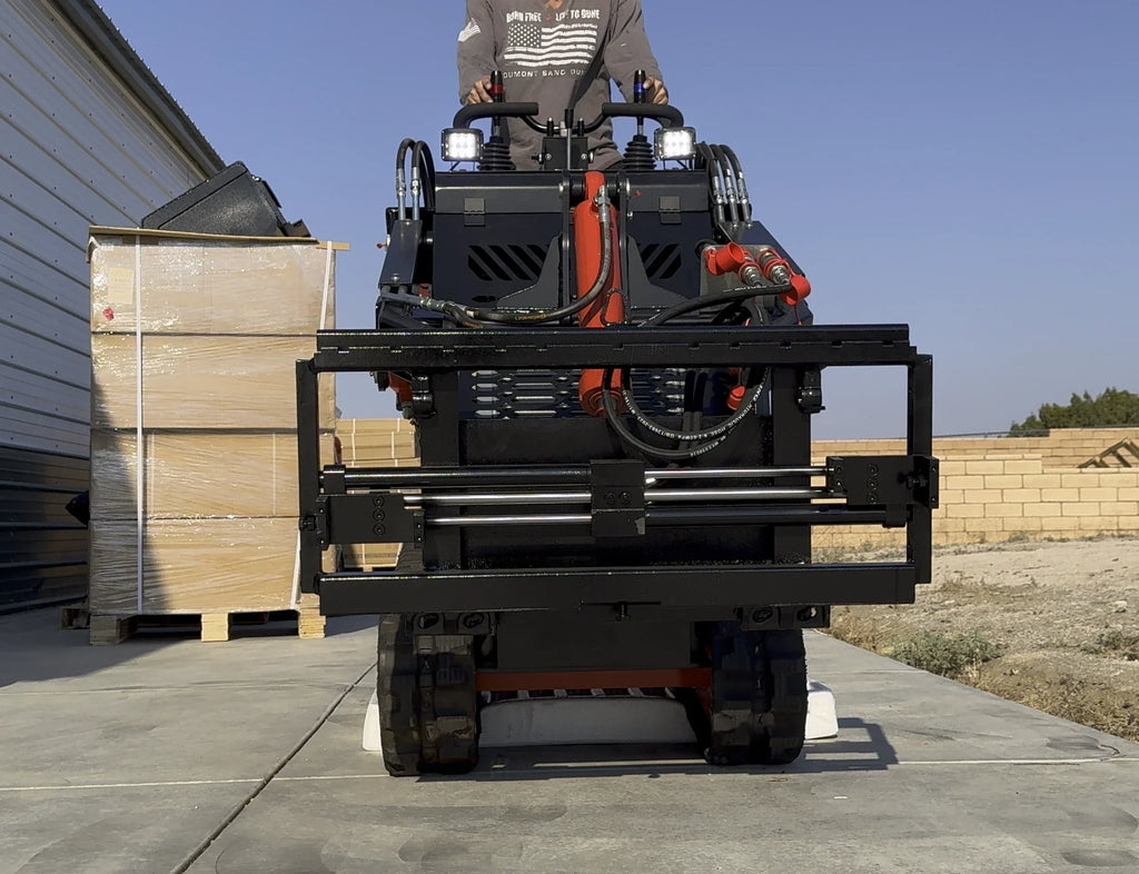 Full Battery Mini-Track Loader Skid Steer 72V 16.4kWh Lithium Battery, 2000 lbs. capacity, Various attachment options