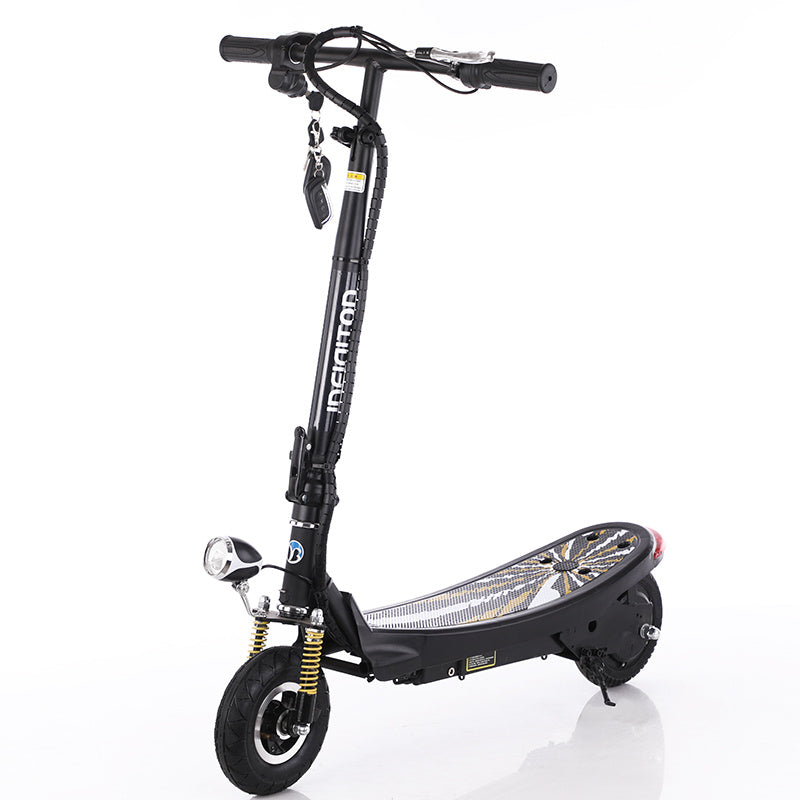 Foldable Frame Electric Scooter E-scooter, Adjustable height seat option available, Dual front shocks