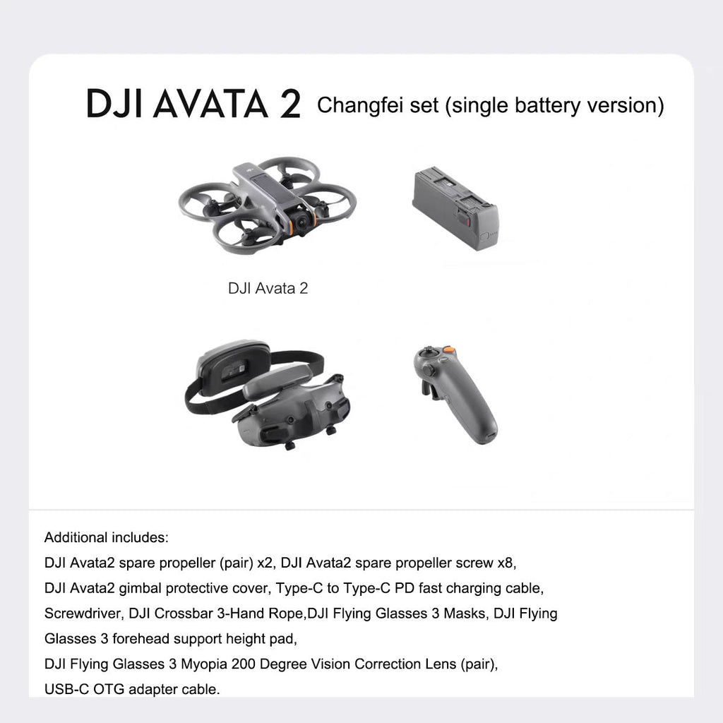 Drone DJI Avata 2 First Perspective Control, Aerial Photography with Flight Goggles and Sensory Control Immersive Flight