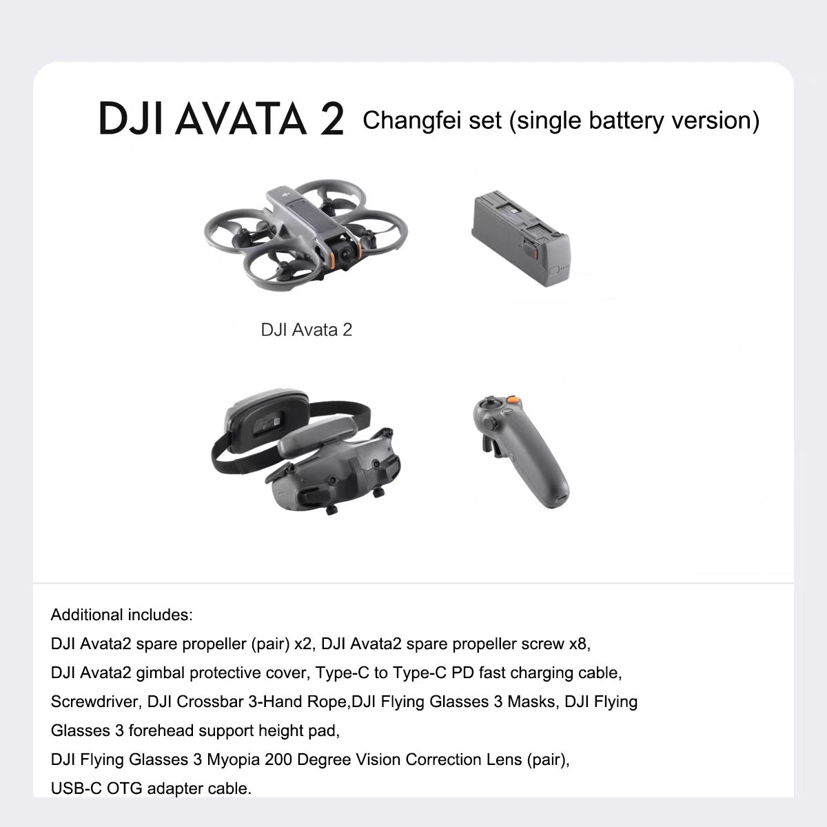 Drone DJI Avata 2 First Perspective Control, Aerial Photography with Flight Goggles and Sensory Control Immersive Flight