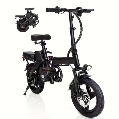 Folding Electric Bike, Fast Speed Powerful Motor, Commuter-Friendly Light Weight, 14-Inch Tires