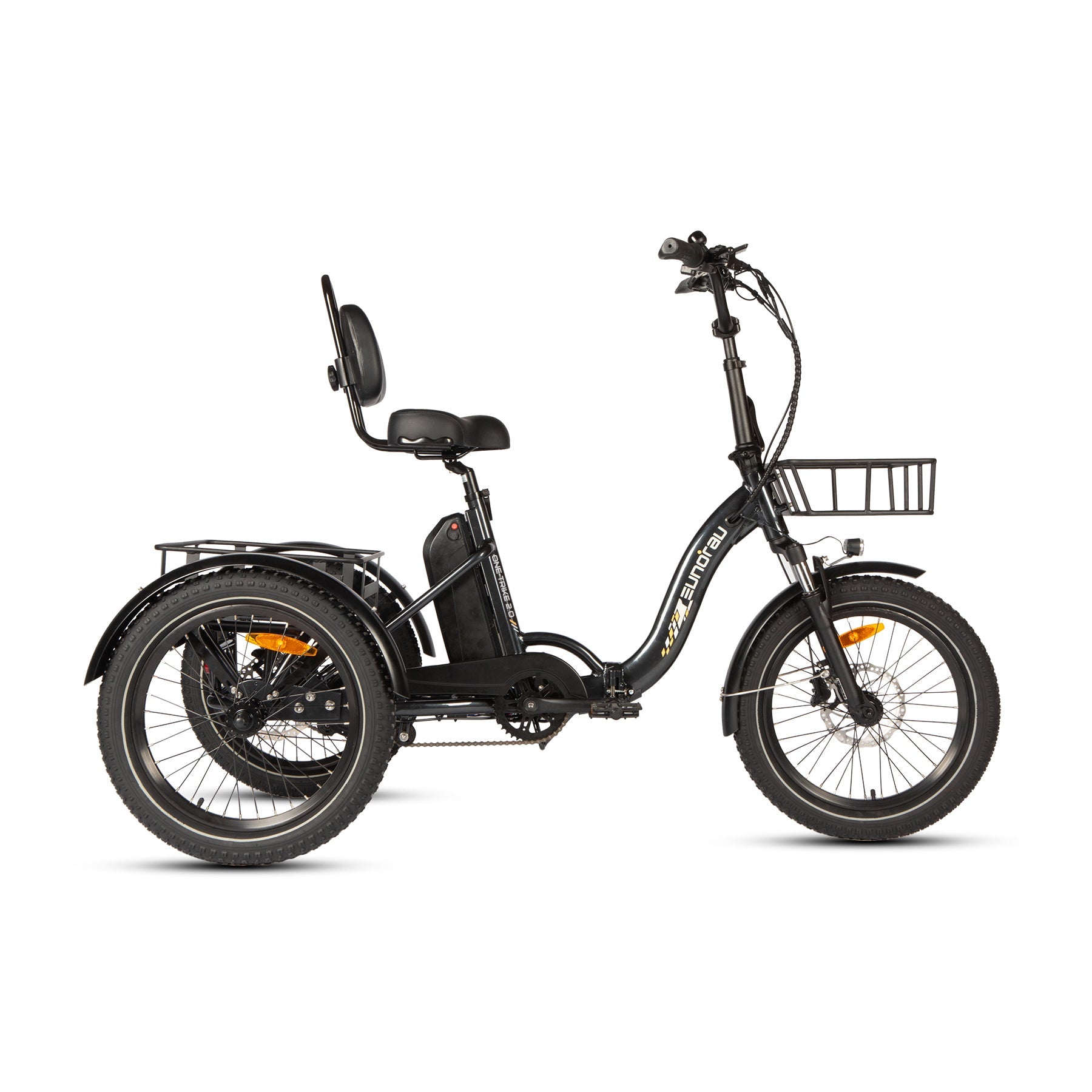 Eunorau Electric Tricycle ONE-TRIKE 2.0, 50 mile range, Adjustable Seat, Foldable, Front/Rear Cargo Carriers