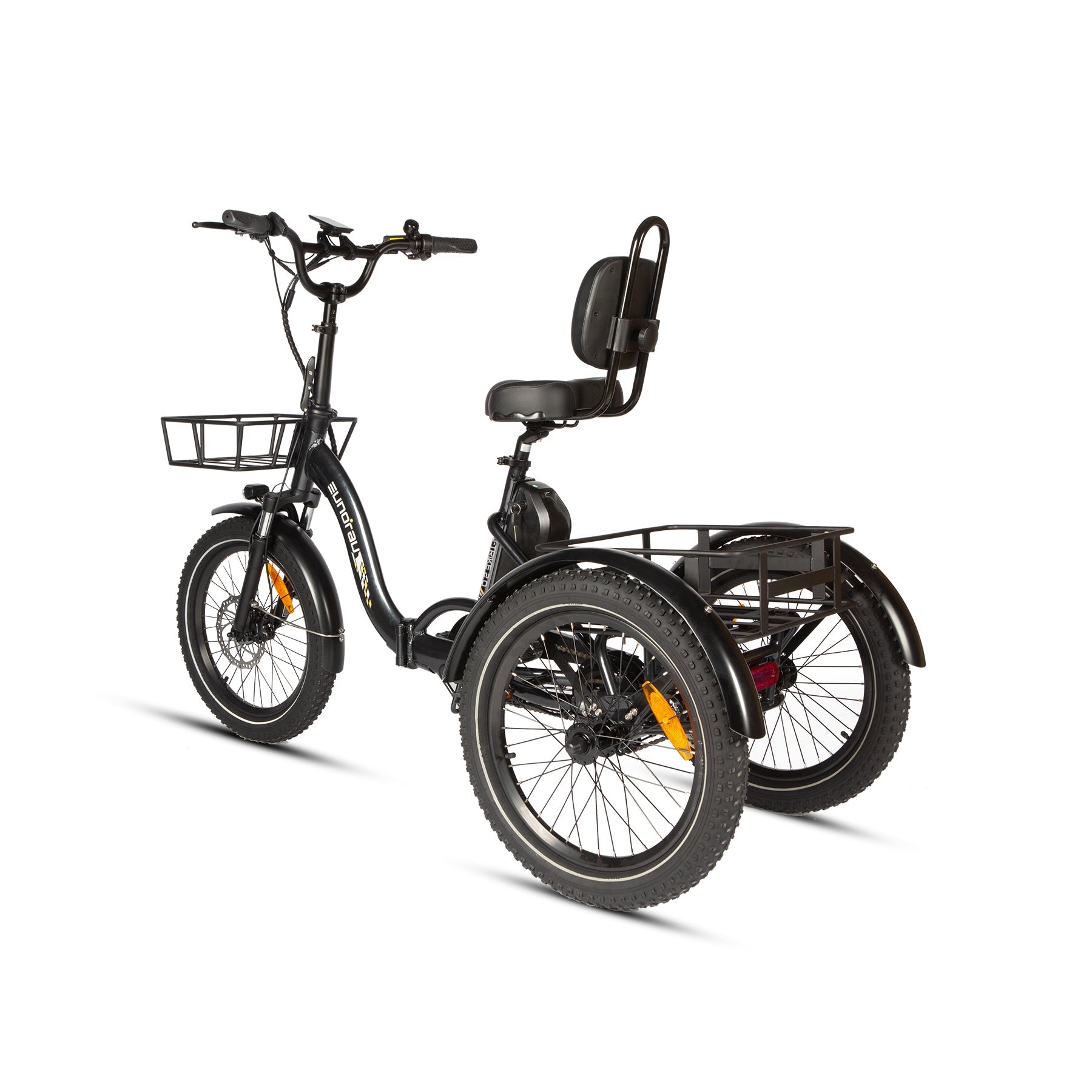 Eunorau Electric Tricycle ONE-TRIKE 2.0, 50 mile range, Adjustable Seat, Foldable, Front/Rear Cargo Carriers