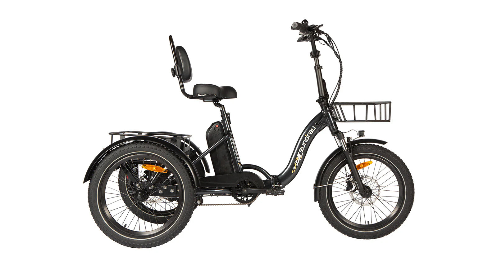 Eunorau Electric Tricycle ONE-TRIKE 2.0, 50 mile range, Adjustable Seat, Foldable, Front/Rear Cargo Carriers
