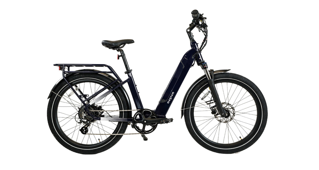 Magnum Electric Commuter Bike, Cosmo 2.0T Certified Pre-Owned (CPO), Low-step, Torque Sensor for smoother natural riding feel.
