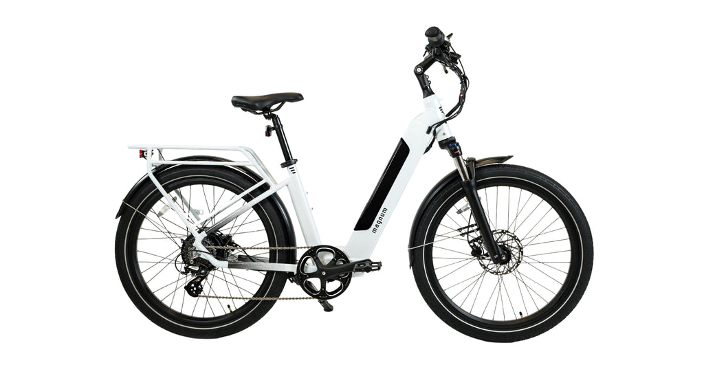 Magnum Electric Commuter Bike, Cosmo 2.0T Certified Pre-Owned (CPO), Low-step, Torque Sensor for smoother natural riding feel.