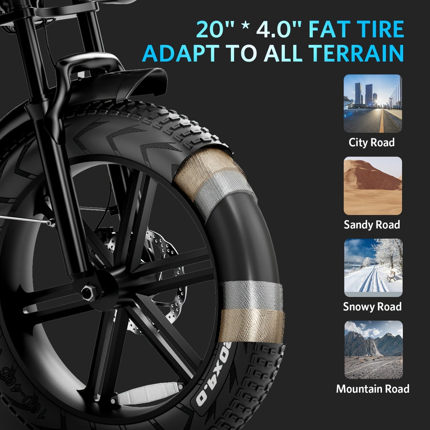 DUXI V8 Electric Mountain Bike with 500W Motor 48V 15Ah