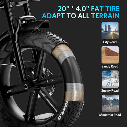 DUXI V8 Electric Mountain Bike with 500W Motor 48V 15Ah