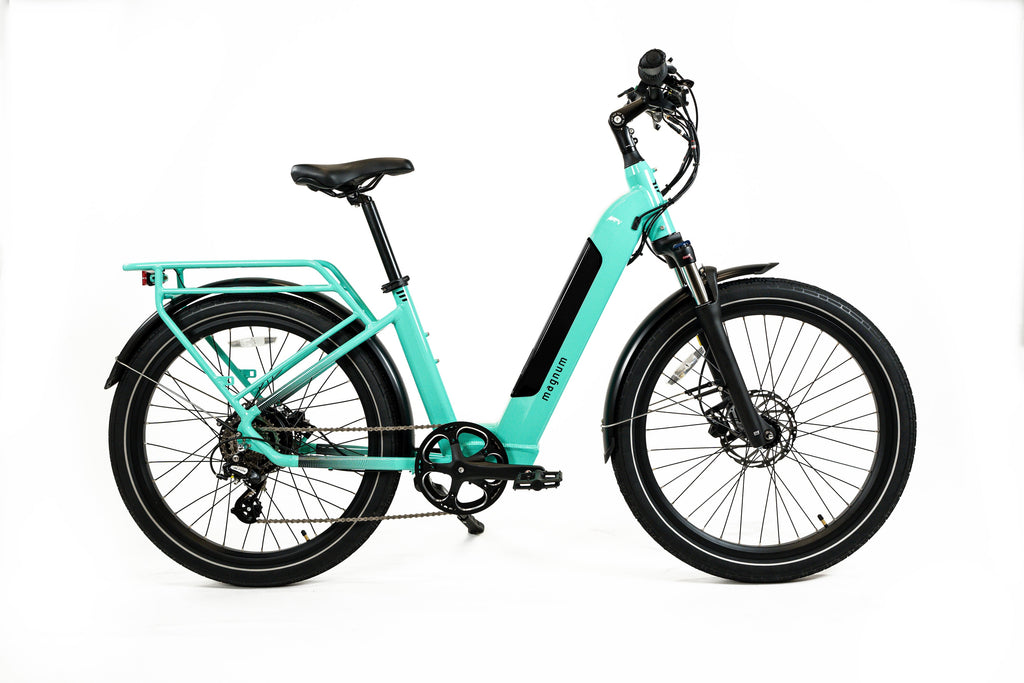 Magnum Electric Commuter Bike, Cosmo 2.0T Certified Pre-Owned (CPO), Low-step, Torque Sensor for smoother natural riding feel.