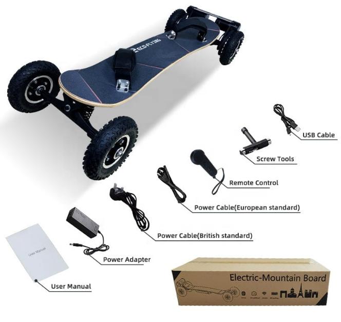 Electric Powered Skateboard Mountain terrain On and Offroad 45mph