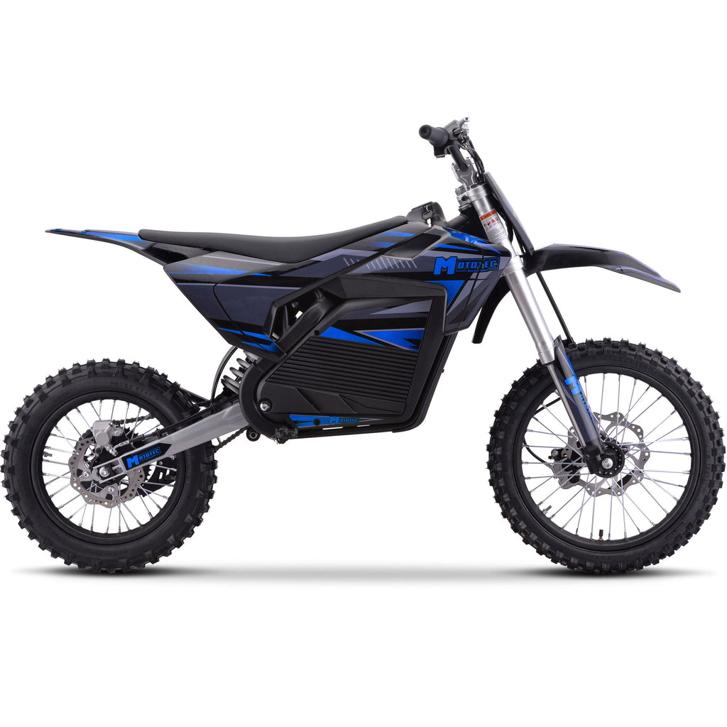 MotoTec 72V 5 kW Electric Dirt Bike (5,000 Watts) Full Size equal to 250cc