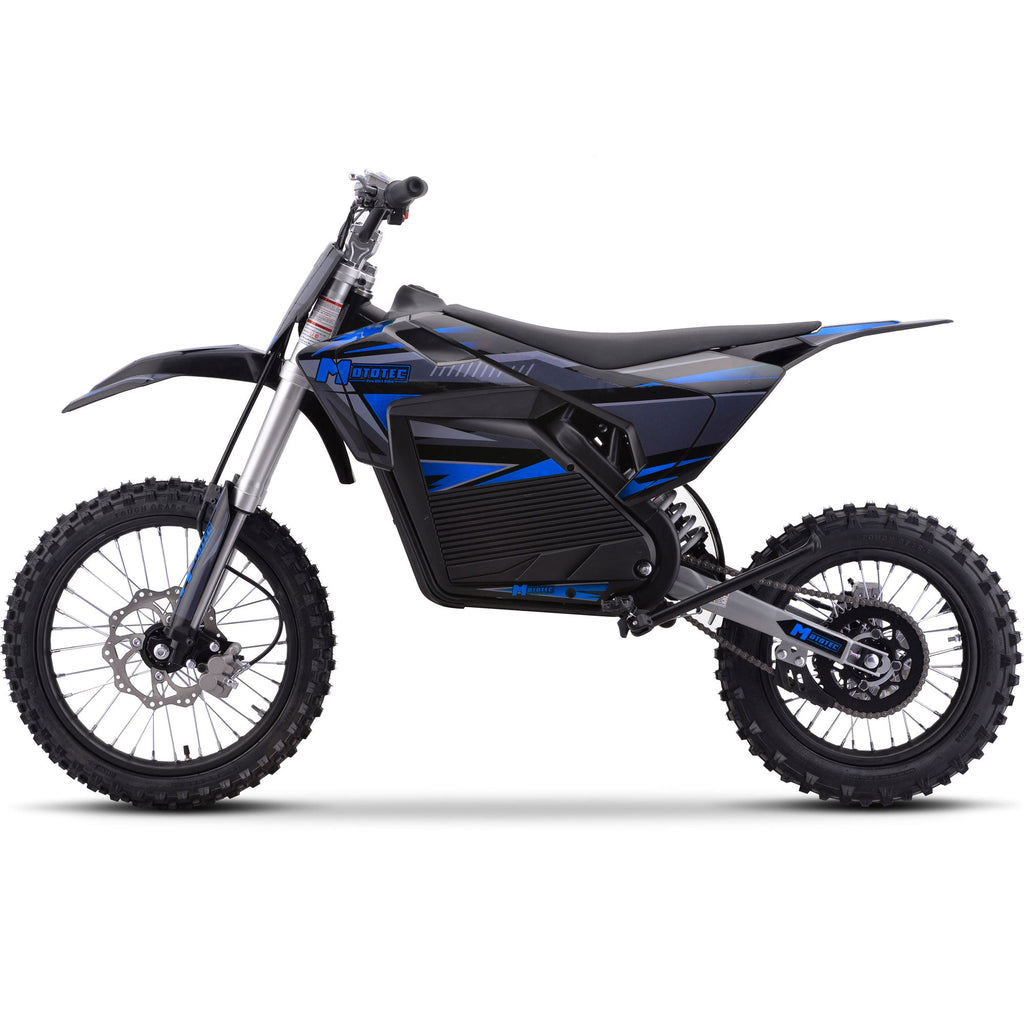MotoTec 72V 5 kW Electric Dirt Bike (5,000 Watts) Full Size equal to 250cc