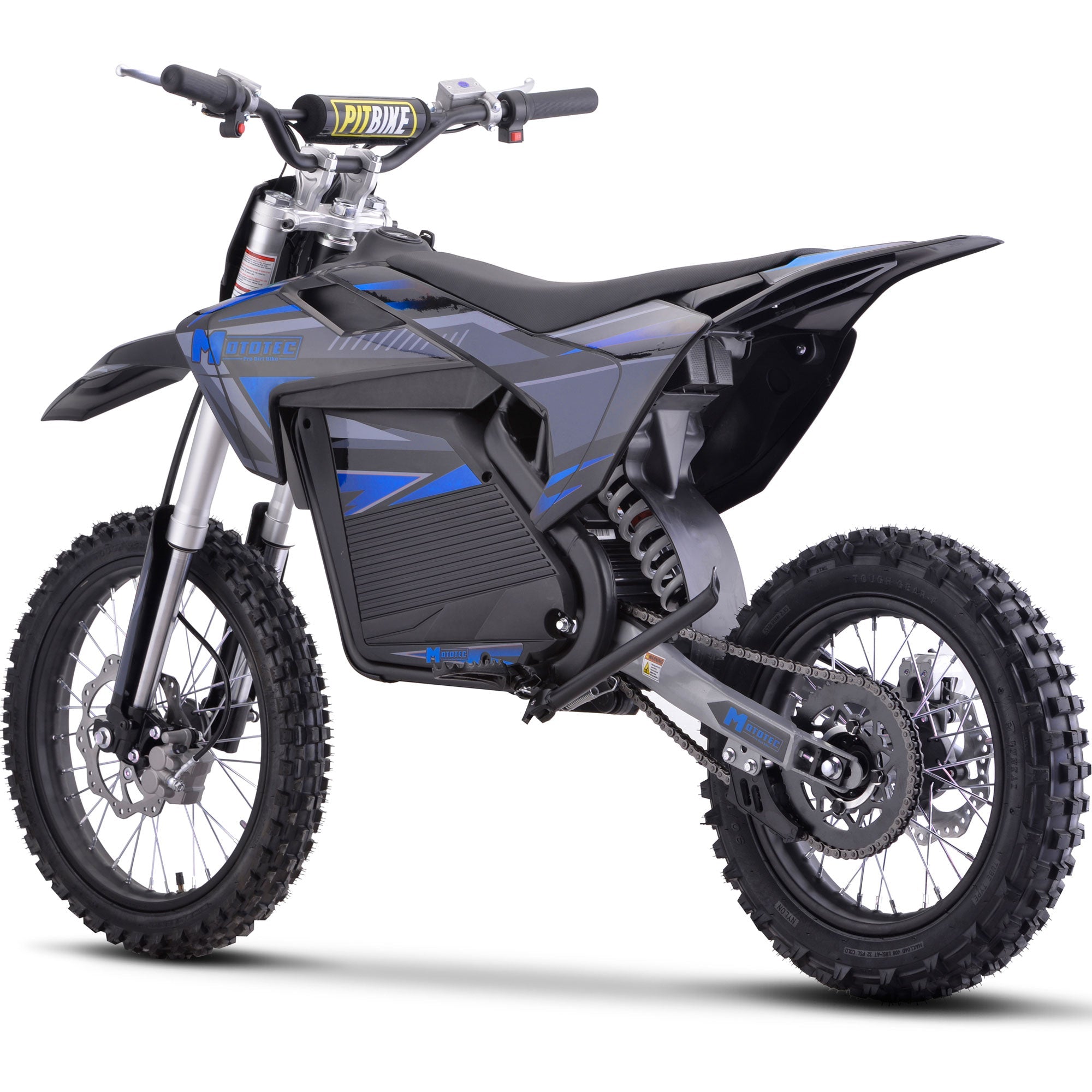 MotoTec 72V 5 kW Electric Dirt Bike (5,000 Watts) Full Size equal to 250cc