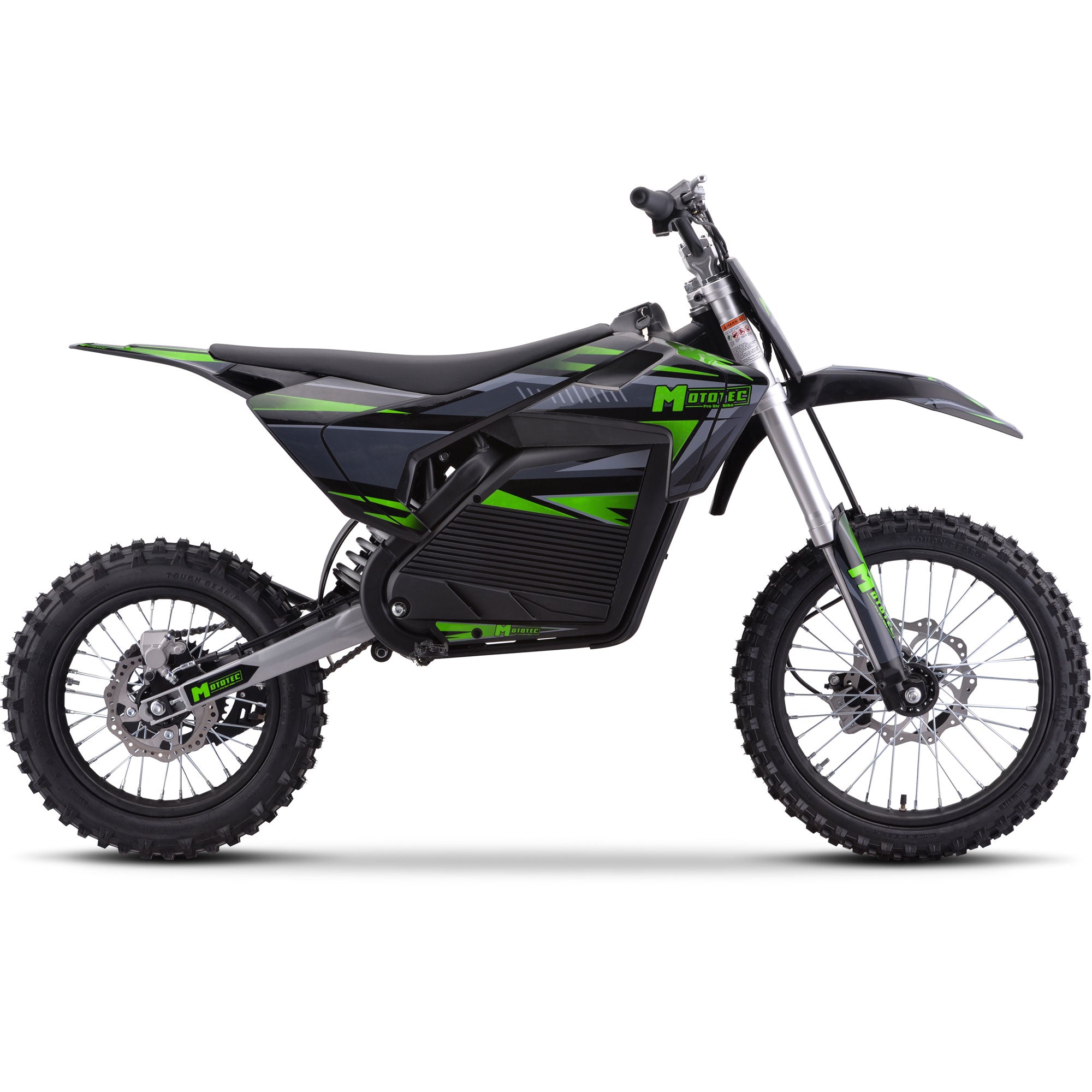 MotoTec 72V 5 kW Electric Dirt Bike (5,000 Watts) Full Size equal to 250cc