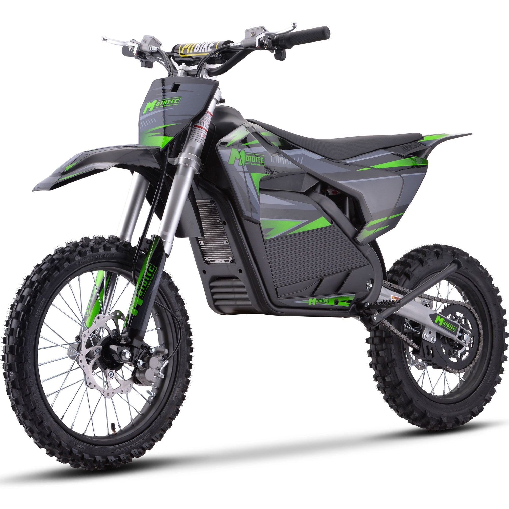 MotoTec 72V 5 kW Electric Dirt Bike (5,000 Watts) Full Size equal to 250cc