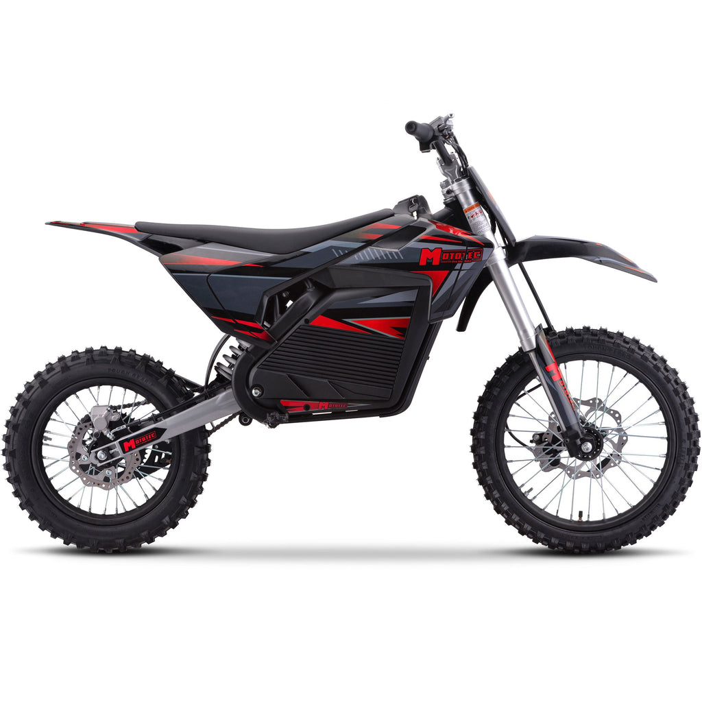 MotoTec 72V 5 kW Electric Dirt Bike (5,000 Watts) Full Size equal to 250cc