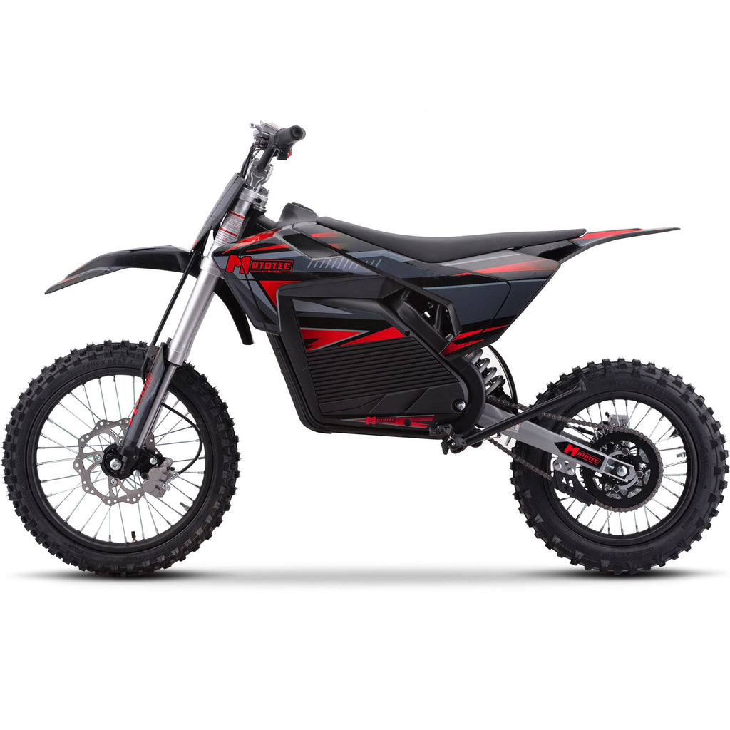 MotoTec 72V 5 kW Electric Dirt Bike (5,000 Watts) Full Size equal to 250cc