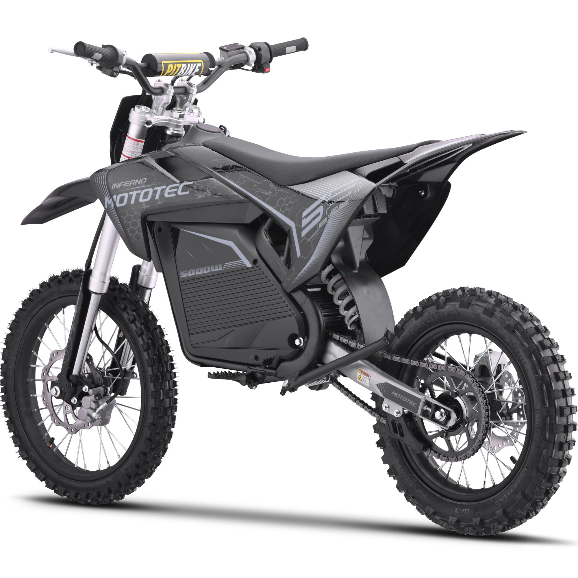 MotoTec 72V 5 kW Electric Dirt Bike (5,000 Watts) Full Size equal to 250cc