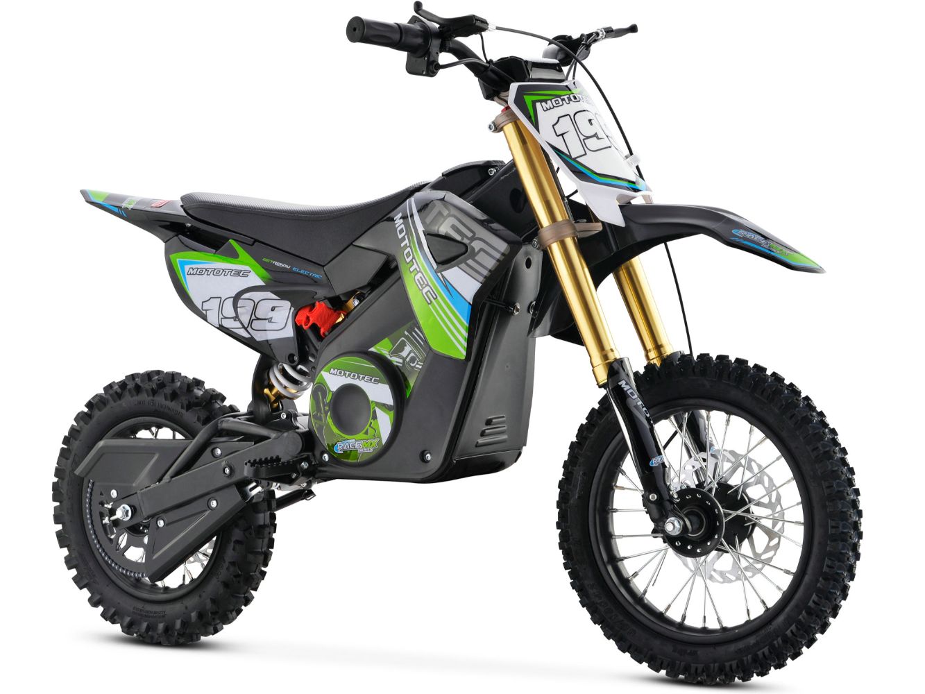 MotoTec RAGE MX 36V 1,200 Watt Lithium Kids Dirt Motocross Bike