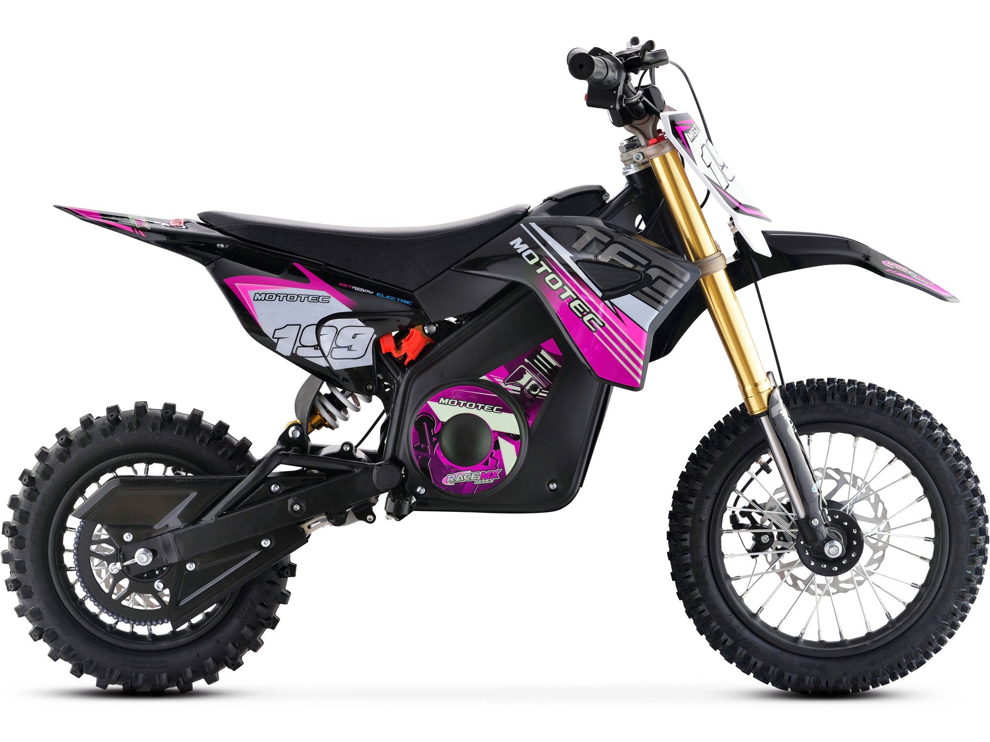 MotoTec RAGE MX 36V 1,200 Watt Lithium Kids Dirt Motocross Bike