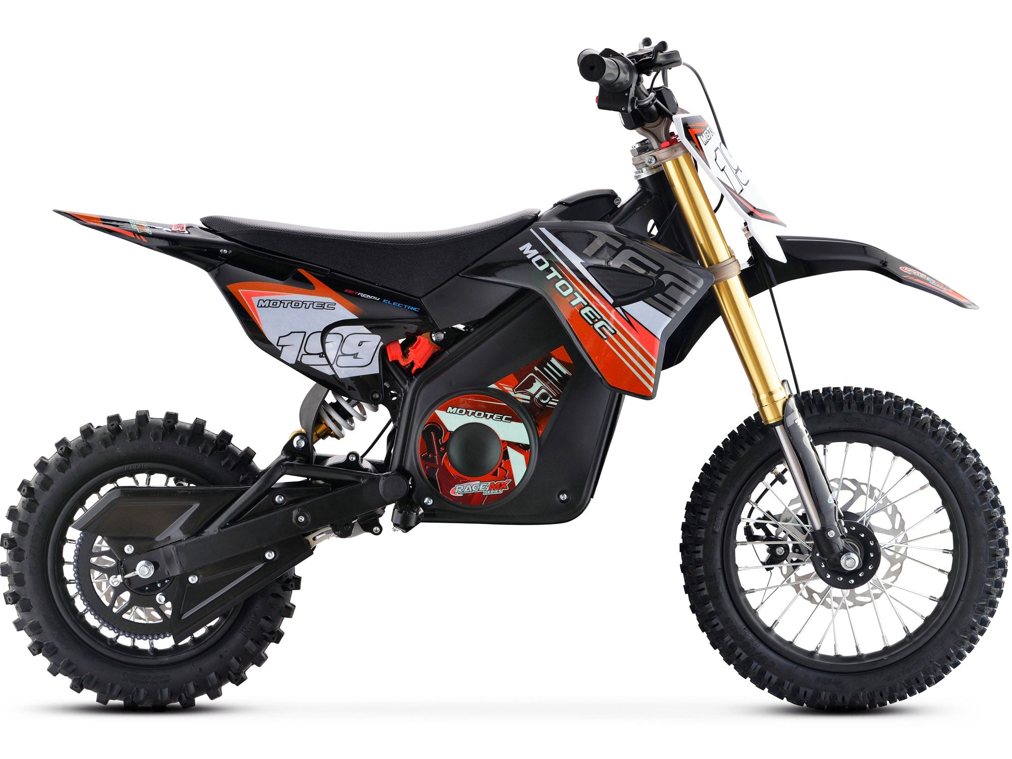 MotoTec RAGE MX 36V 1,200 Watt Lithium Kids Dirt Motocross Bike